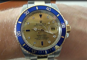 Rolex-Submariner-champagne-diamante-Replica