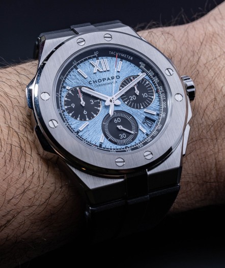 Chopard-Alpine-Eagle-Chrono-XL-Titanium-Rhone-Blue-Replica-Italia